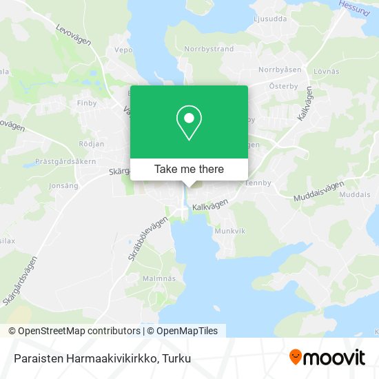 Paraisten Harmaakivikirkko map