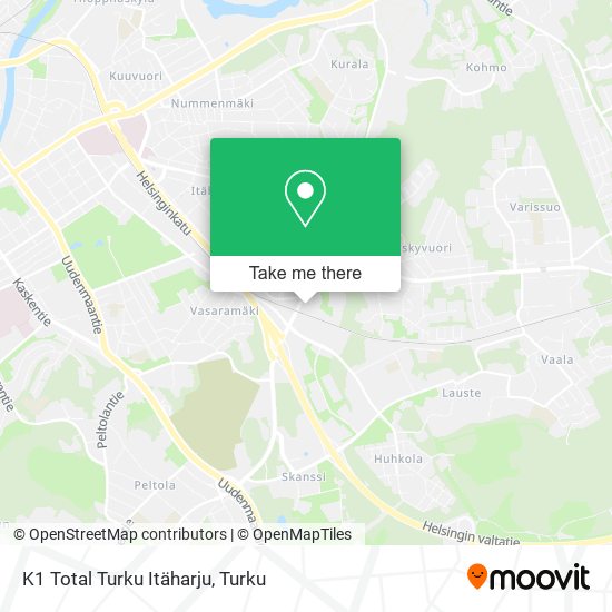 K1 Total Turku Itäharju map