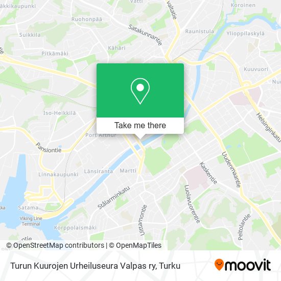 Turun Kuurojen Urheiluseura Valpas ry map