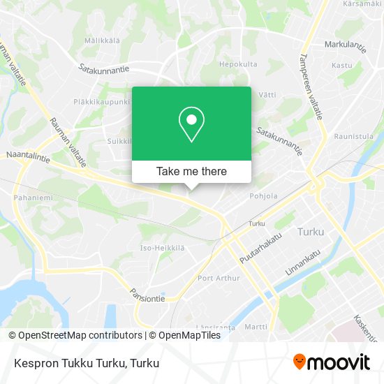 Kespron Tukku Turku map