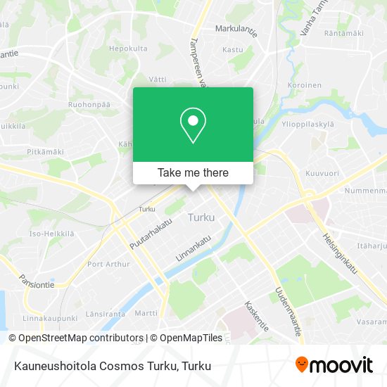 Kauneushoitola Cosmos Turku map