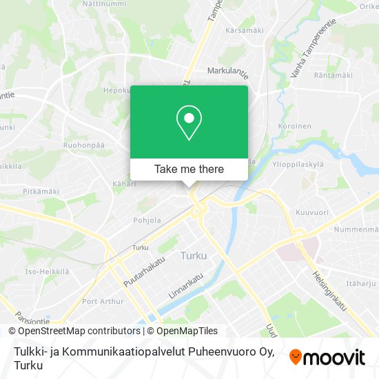 Tulkki- ja Kommunikaatiopalvelut Puheenvuoro Oy map