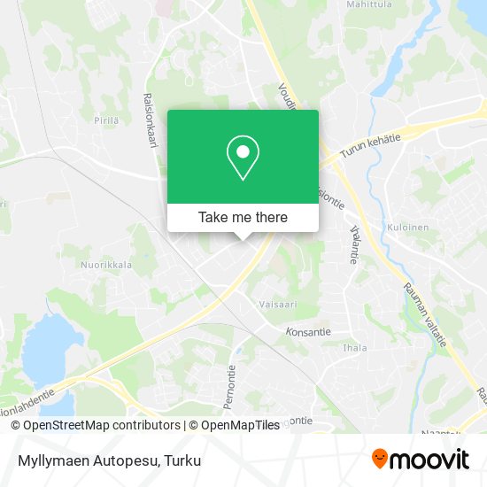 Myllymaen Autopesu map