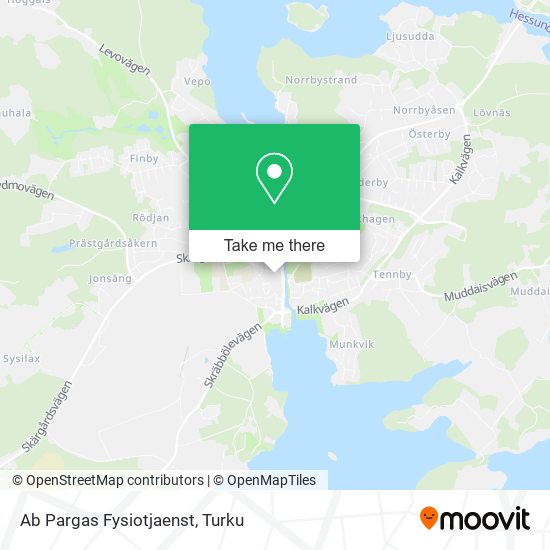 Ab Pargas Fysiotjaenst map