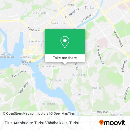 Plus Autohuolto Turku Vähäheikkilä map