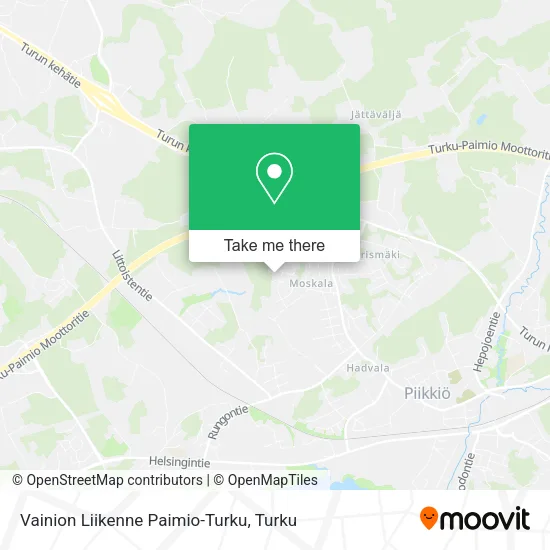 Vainion Liikenne Paimio-Turku map