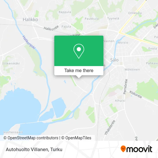 Autohuolto Villanen map