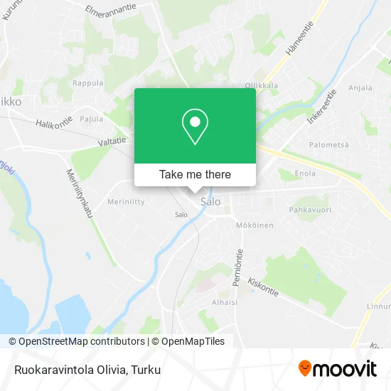 Ruokaravintola Olivia map