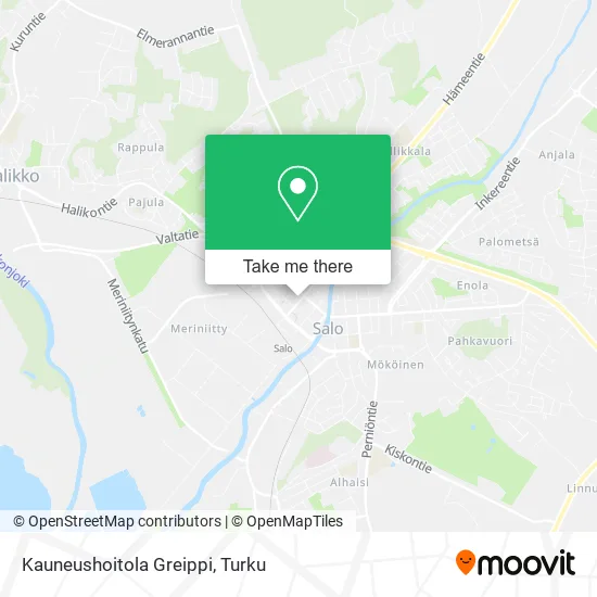 Kauneushoitola Greippi map