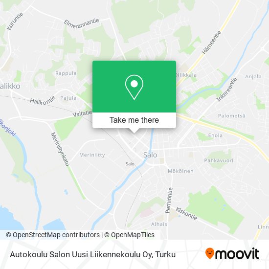 Autokoulu Salon Uusi Liikennekoulu Oy map