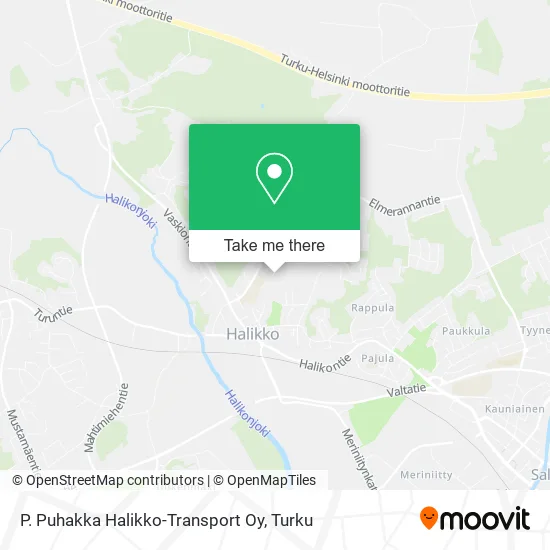P. Puhakka Halikko-Transport Oy map