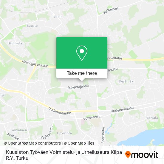 Kuusiston Työväen Voimistelu- ja Urheiluseura Kilpa R.Y. map