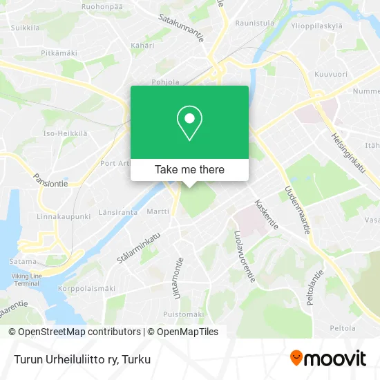 Turku Sports Federation map