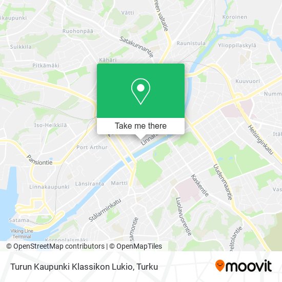 Turun Kaupunki Klassikon Lukio map