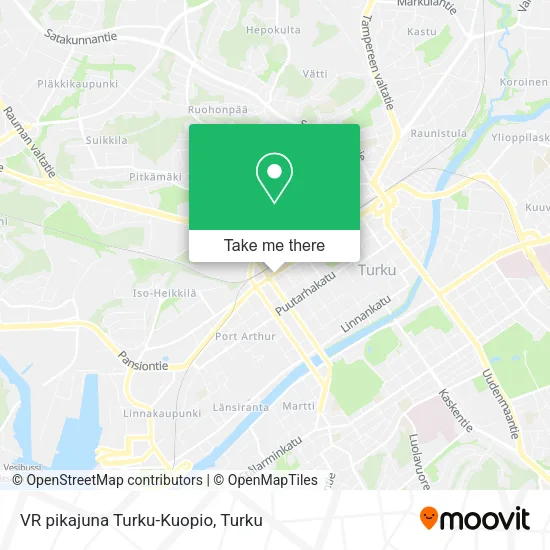VR pikajuna Turku-Kuopio map