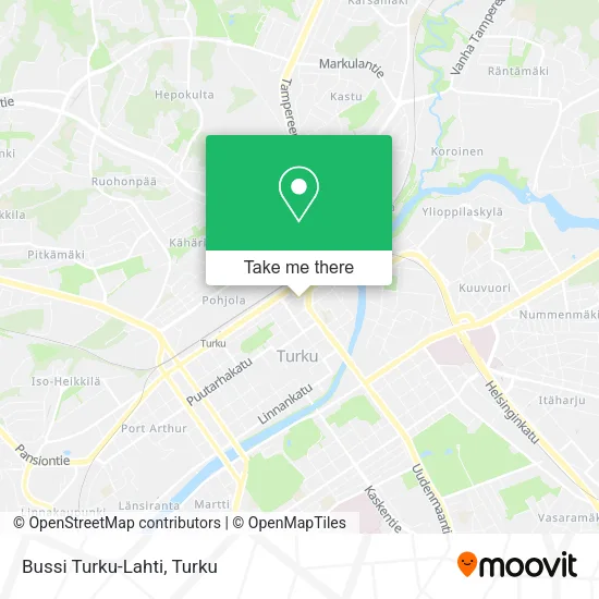 Bussi Turku-Lahti map