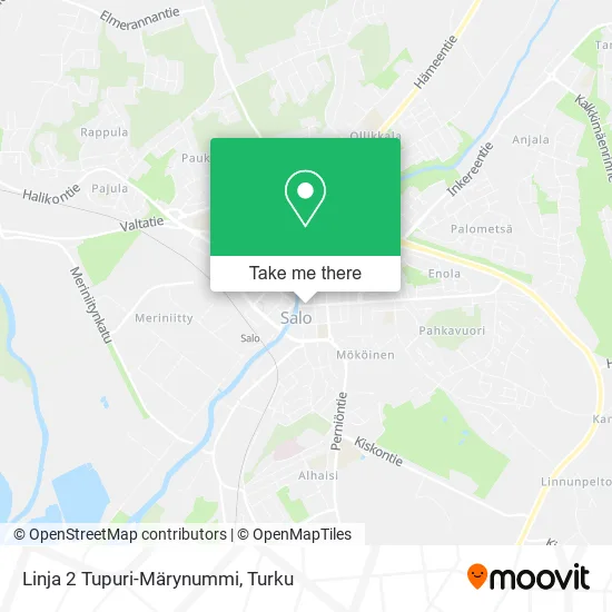Linja 2 Tupuri-Märynummi map