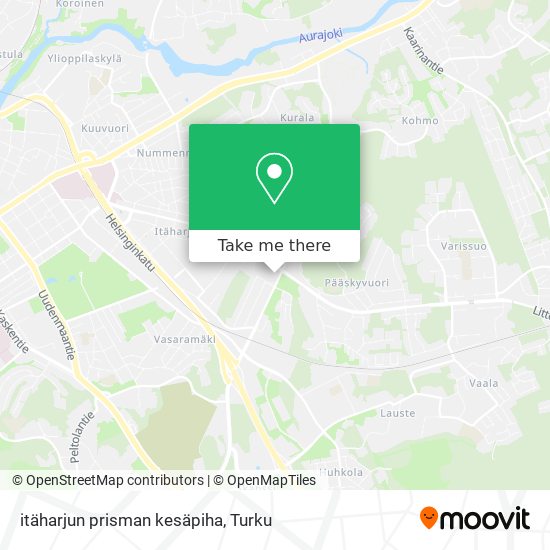 How to get to itäharjun prisman kesäpiha in Turku by Bus?