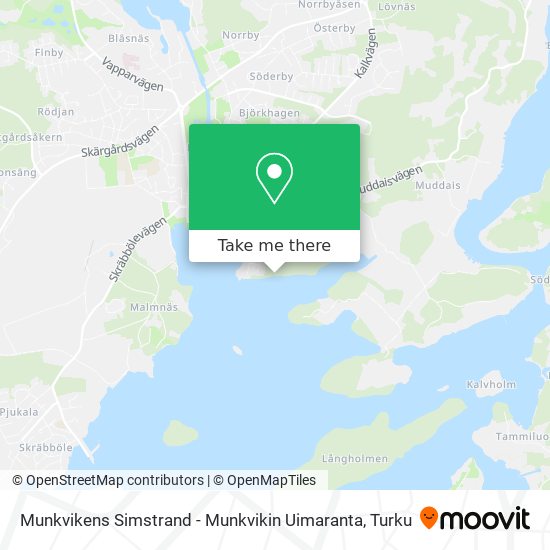Munkvikens Simstrand - Munkvikin Uimaranta map