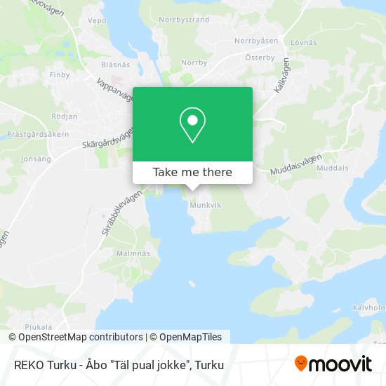 REKO Turku - Åbo "Täl pual jokke" map