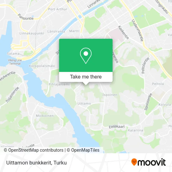 Uittamon bunkkerit map