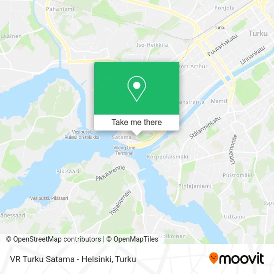 VR Turku Satama - Helsinki map