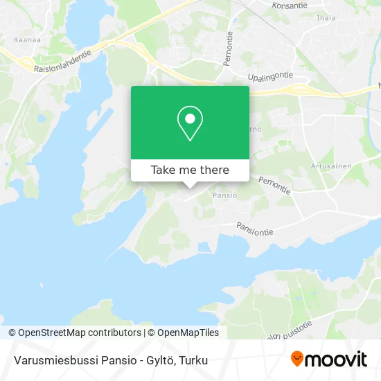 Varusmiesbussi Pansio - Gyltö map