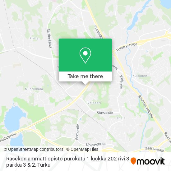 Rasekon ammattiopisto purokatu 1 luokka 202 rivi 3 paikka 3 & 2 map