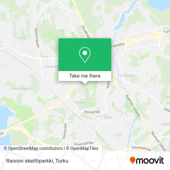 Raision skeittiparkki map