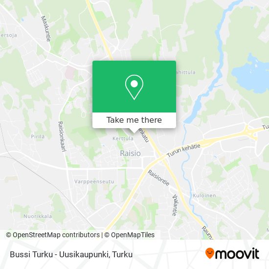 Bussi Turku - Uusikaupunki map