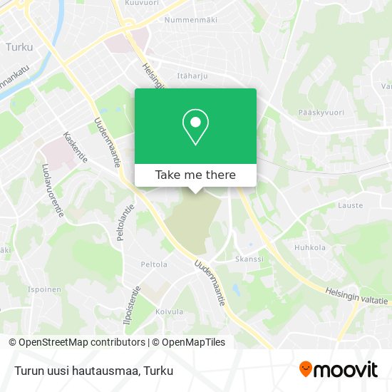 Turun uusi hautausmaa map