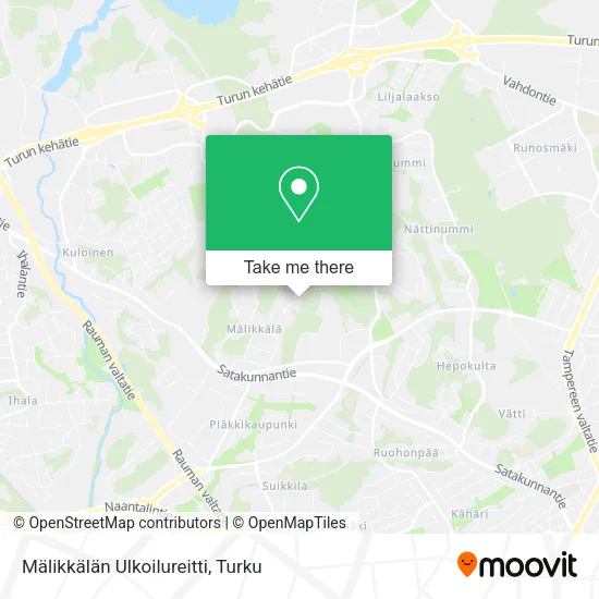 Mälikkälän Ulkoilureitti map