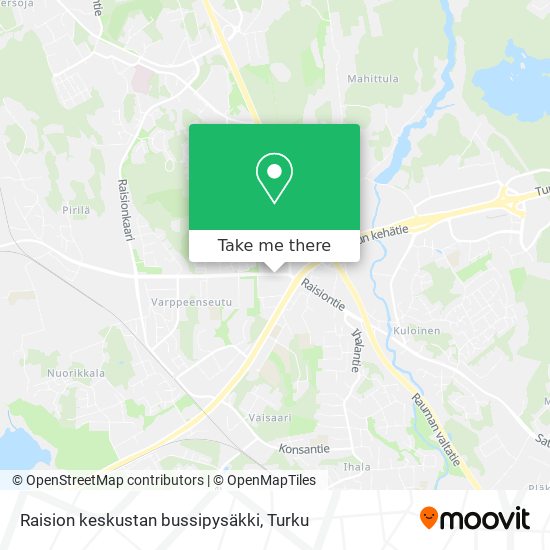 Raision keskustan bussipysäkki map