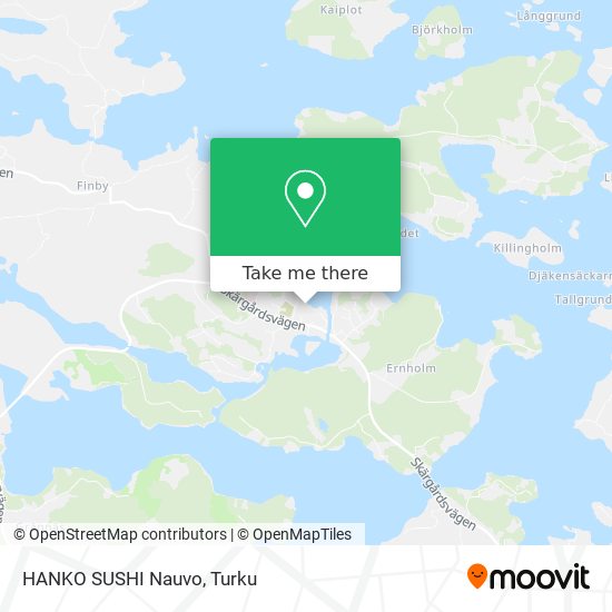 HANKO SUSHI Nauvo map