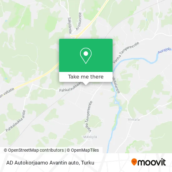 AD Autokorjaamo Avantin auto map