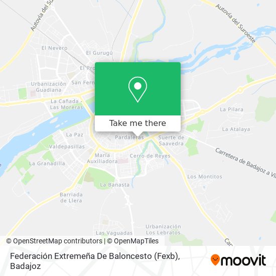 Federación Extremeña De Baloncesto (Fexb) map