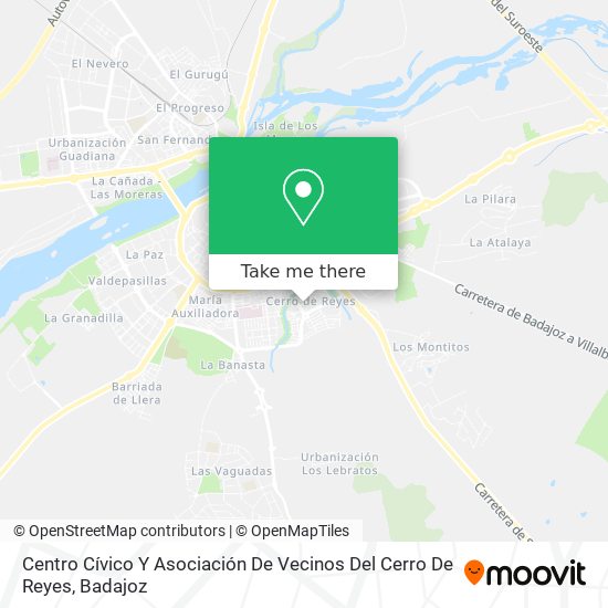 mapa Centro Cívico Y Asociación De Vecinos Del Cerro De Reyes