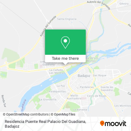 Residencia Puente Real Palacio Del Guadiana map