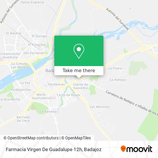 mapa Farmacia Virgen De Guadalupe 12h