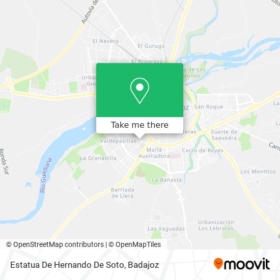 Estatua De Hernando De Soto map