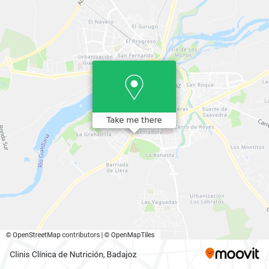 Clinis Clínica de Nutrición map