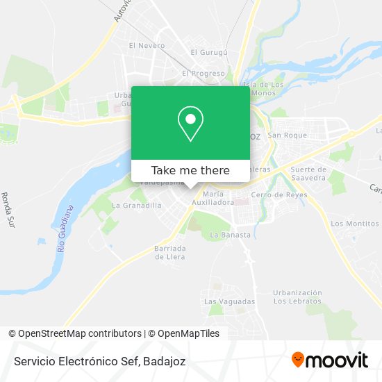 Servicio Electrónico Sef map
