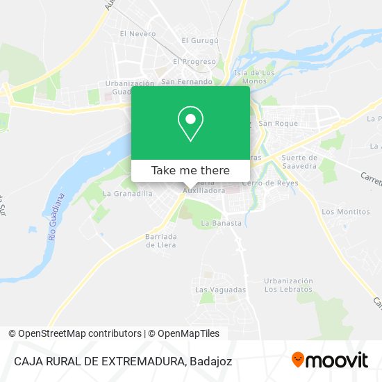 CAJA RURAL DE EXTREMADURA map