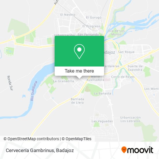 Cervecería Gambrinus map