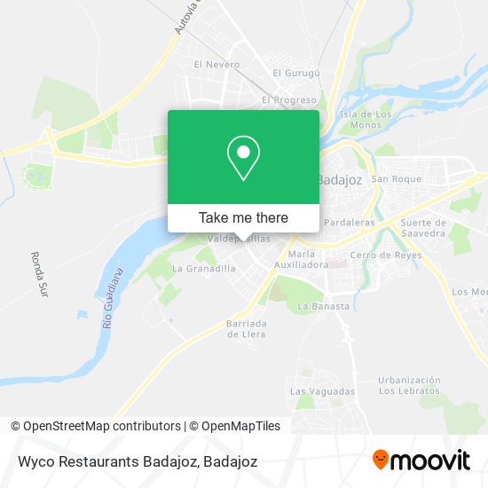 Wyco Restaurants Badajoz map