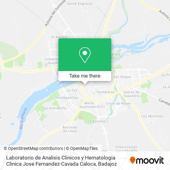 Laboratorio de Analisis Clinicos y Hematologia Clinica Jose Fernandez-Cavada Caloca map