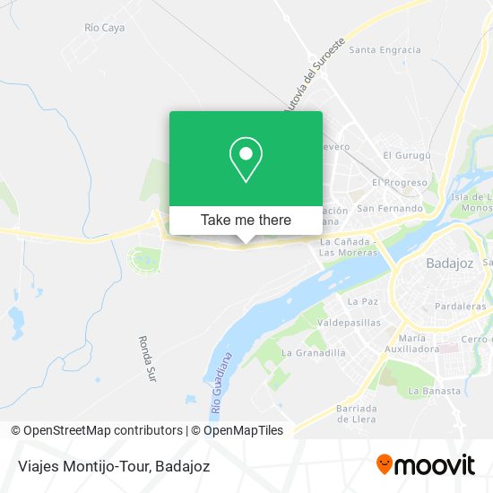 mapa Viajes Montijo-Tour