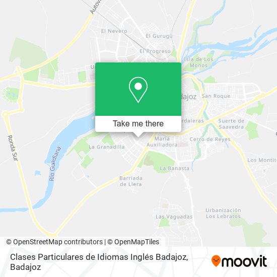 Clases Particulares de Idiomas Inglés Badajoz map