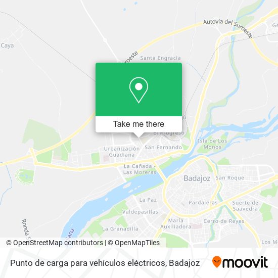Punto de carga para vehículos eléctricos map