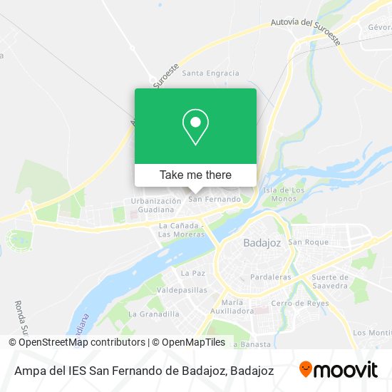 Ampa del IES San Fernando de Badajoz map